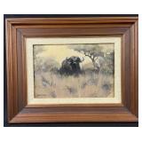 Gert Pietersen African Water Buffalo Painting
