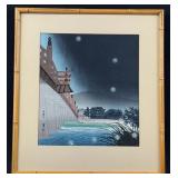 Tokuriki Tomikichiro Fireflies at Uji River Print