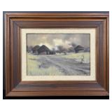 Gert Pietersen African Huts Painting