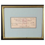 Maxfield Parrish Signed Check