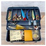 Vintage Fishing Tackle Box and Contents