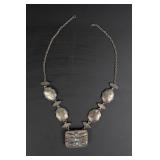 Estee Lauder Concho Chain Locket Costume Necklace