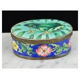 Chinese Enamel Cloisonne Trinket Box