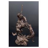 Charles M Russell Lion and Trapper Bronze