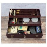 Vintage Fishing Tackle Box and Contents