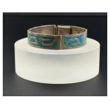 Taxco Mexico Sterling Silver Turquoise Bracelet