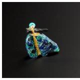 Zuni Carved Azurite and Malachite Bear Fetish