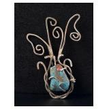 Sterling Silver Freeform Agate Brooch