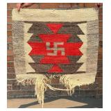 Navajo Indian Whirling Log Sampler Blanket