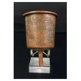 Coleman No 0 Copper Fuel Filtering Funnel