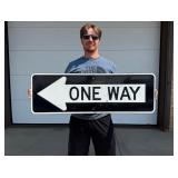 Montana Embossed One Way Road Street Sign