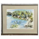 Little Coon Lake Watercolor Painting