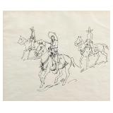 Edward Borein Range Riders Drawing