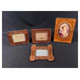 Vintage Leather Cowboy Picture Frames