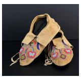 Crow Montana Indian Beaded Baby Moccasins