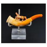 Horse Carved Meerschaum Tobacco Pipe