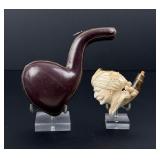 Sultan Carved Meerschaum Tobacco Pipe