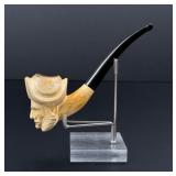 Smoking Buccaneer Carved Meerschaum Tobacco Pipe