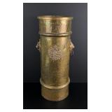Russian Brass Lion Head Umbrella Cane Stand