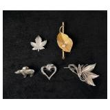 Collection of Sterling Silver Brooches