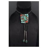 Navajo Sterling Silver Lizard Bolo Tie