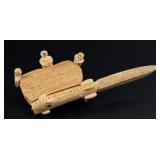 Alaskan Inuit Eskimo Walrus Ivory Cribbage Board