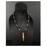 Multilana Sekhmet Lapis Lazuli Necklace