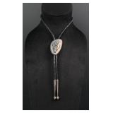 Hopi Sterling Silver Bear Claw Bolo Tie