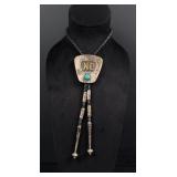 Navajo Sterling Silver Turquoise Bolo Tie