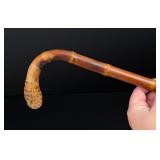 Carved Bamboo Walking Stick Cane