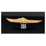 Alaskan Inuit Eskimo Miniature Skin Canoe Model