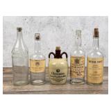 Collection of Antique Whiskey and Liquor Bottles