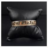 Mike Begay Navajo 14k Gold Sterling Bracelet