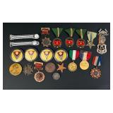 Collection of Military Medals and Badges