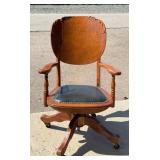 American Pressed Oak Desk Chair