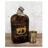 Green River Whiskey Leather Pocket Flask Bottle