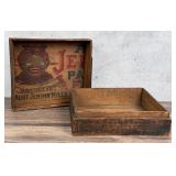 Black Americana Aunt Jemima Mills Wood Box Crate