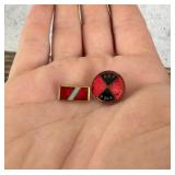 WWI WW1 Enamel Sweetheart Pins