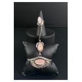 Navajo Sterling Mother of Pearl Slave Bracelet