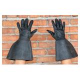 Leather Motorcycle Gauntlet Gloves