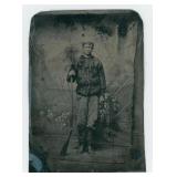 Frontiersman Kentucky Long Rifle Tintype Photo