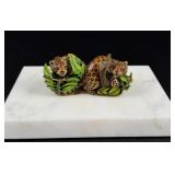 Wounan Indian Leopard Tagua Nut Carving