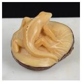Wounan Indian Lizard Tagua Nut Carving