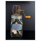 Elgin Glass Hand Crank Butter Churn