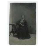 Antique Post Mortem Woman Tintype Photo