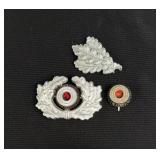 WW2 German Army Heer Visor Cap Oak Wreath Cockade