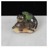 Wounan Indian Coatimundis Tagua Nut Carving