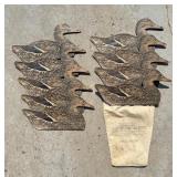 Johnsons Folding Fiber Board Duck Decoys