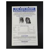 FBI Ten Most Wanted Harry Joseph Bowman Poster