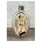 Label Under Glass Sacramento California Flask